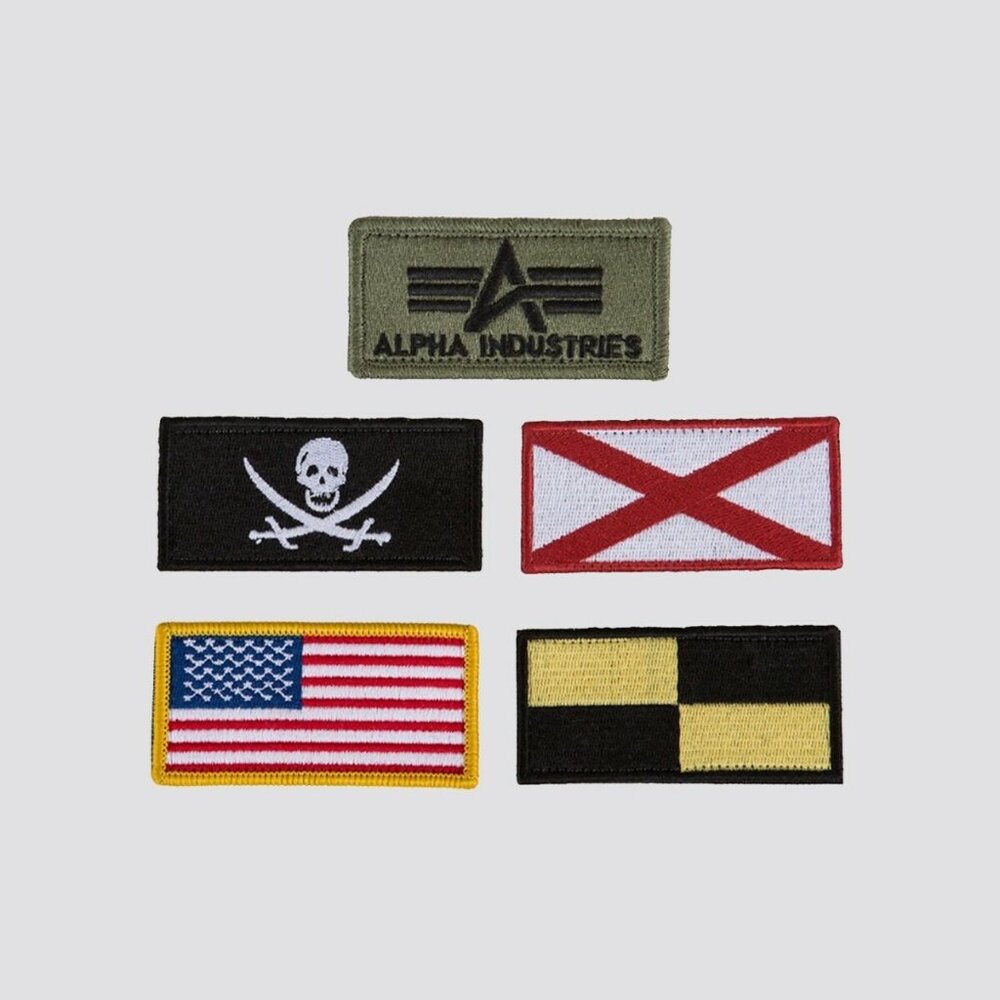 Alpha Industries Custom Patches for Flight Bomber Jacket Set of Five